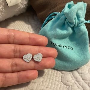 Tiffany Heart Stud Earrings